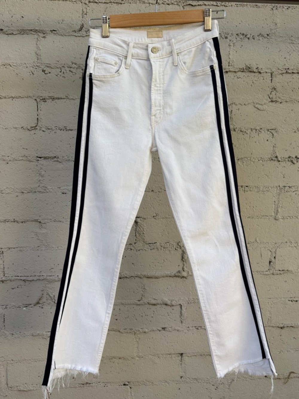 MOTHER The Insider Crop Step Fray Whipping The Racer Size 26 - Picture 6 of 14